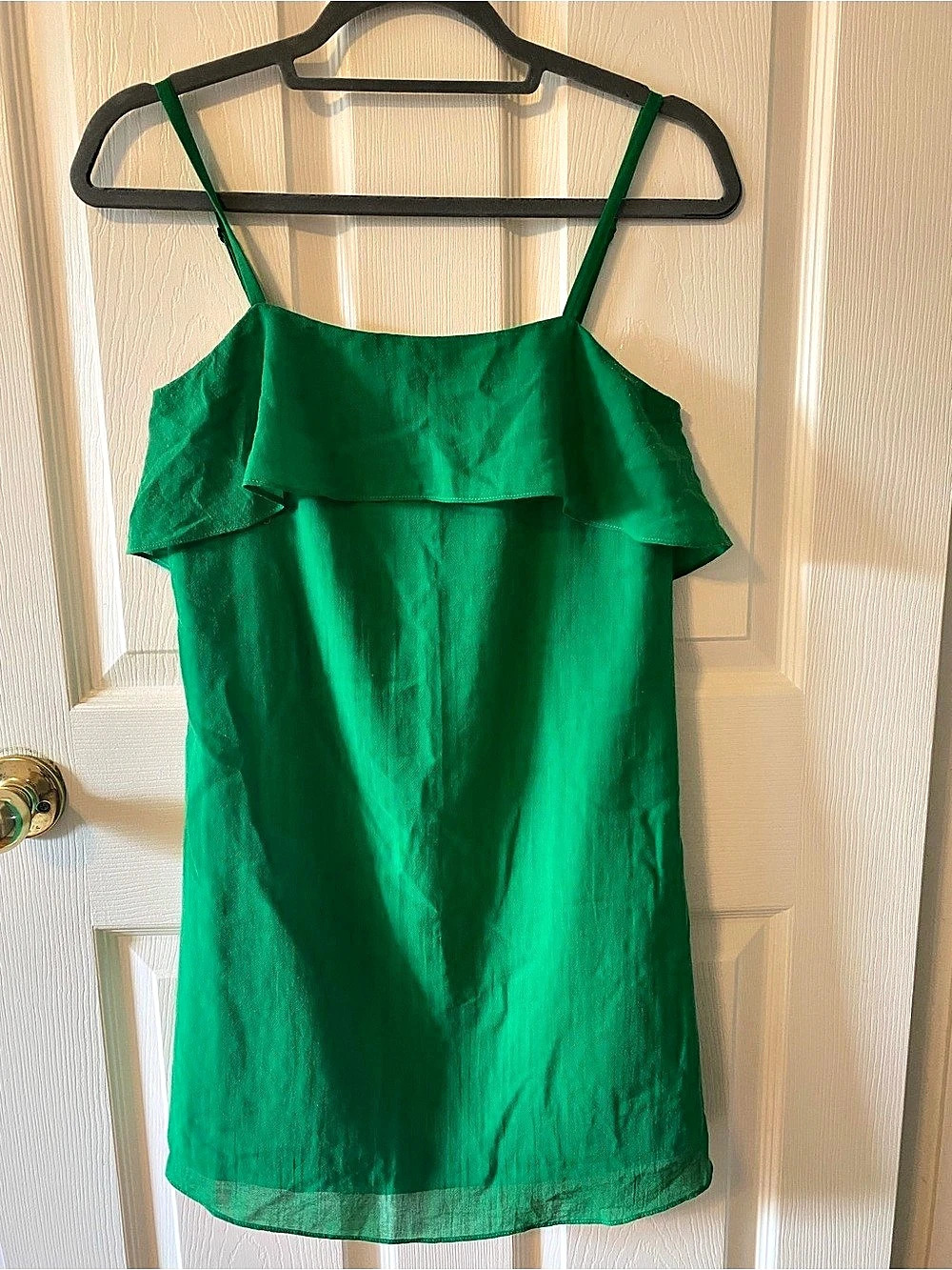 alice + olivia Green Ruffle Camisole Size XS Like New